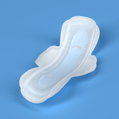 Hygienic sanitary napkin, menstruation days, on a white background. © Connect world