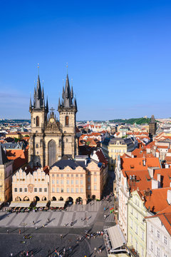 Cityscape of Old Town Square in Prague