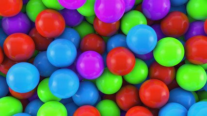 Fototapeta na wymiar 3D render. Colorful spheres background
