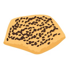Poppy biscuit icon, isometric style