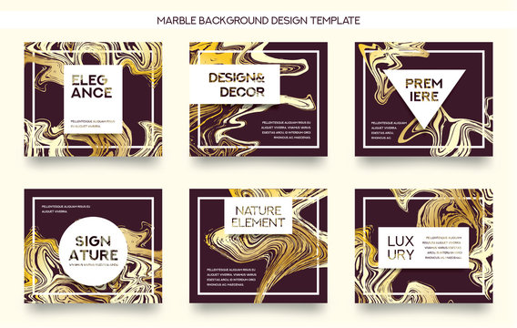 Marble Abstract Background Book Cover Design Template