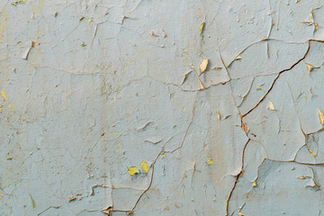 Old cracked paint on the wall