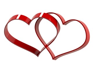 красные сердца