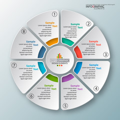 Fototapeta premium Abstract 3D Paper Infographics