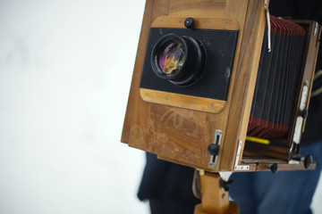 Vintage large format camera.