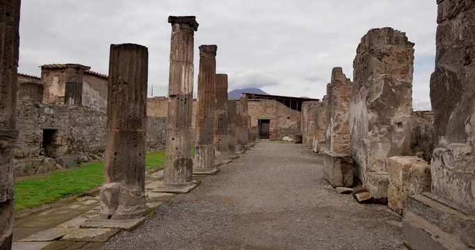 Ruins of Pompei, Italy. Archeological park near Naples.
