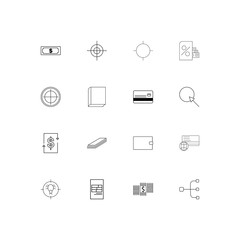 Banking, Finance And Money simple linear icons set. Outlined vector icons