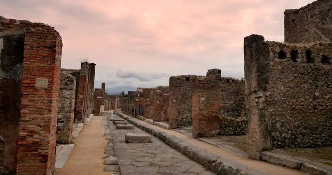 Ruins of Pompei, Italy. Archeological park near Naples.