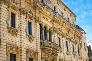 Fototapeta na wymiar Palace of the Celestines, Lecce, Italy