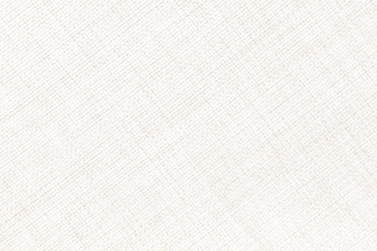 White linen canvas. Closeup, diagonal pattern. copy space.