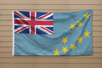 Tuvalu Flag hanging on a wall
