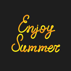 Inscription of Enjoy summer in 3d style