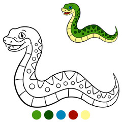 Color me: viper. Little cute viper smiles.