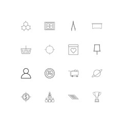 Education And Science simple linear icons set. Outlined vector icons