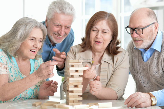 senior couples having fun