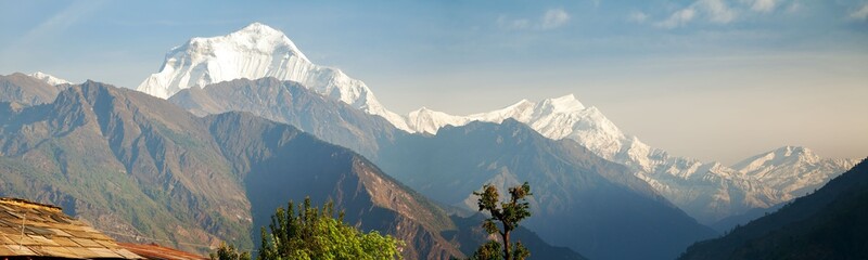 Panoramic view of mount Dhaulagiri
