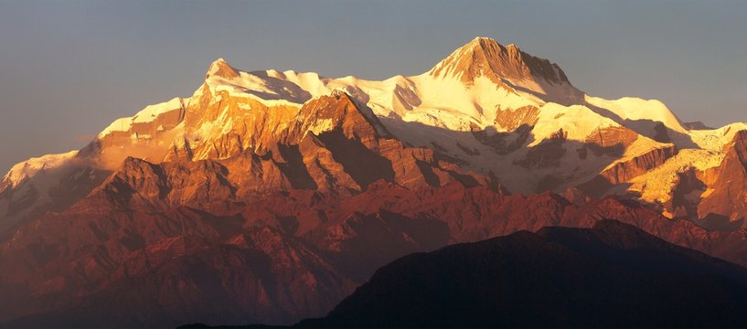 mount Annapurna, evening sunset view © Daniel Prudek