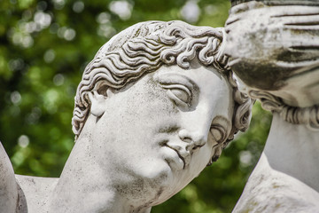 Statue of lovely Nymphs at Rosenstein park in Stuttgart