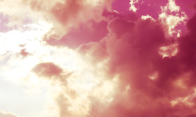 Winter. sunny day Sky clouds background idyllic