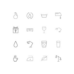Home Appliances And Equipment simple linear icons set. Outlined vector icons