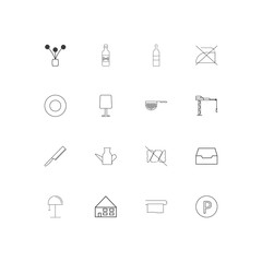 Home Appliances And Equipment simple linear icons set. Outlined vector icons