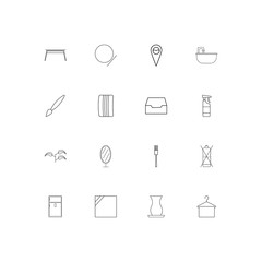 Home Appliances And Equipment simple linear icons set. Outlined vector icons