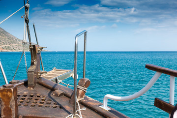 Passenger ship on sea