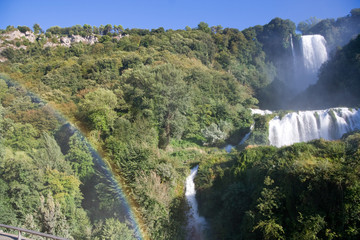 The Cascata delle Marmore (Marmore's Falls) and The Velino river in Umbra, Italy