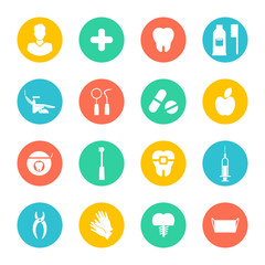 Dental icons ivector Illustration
