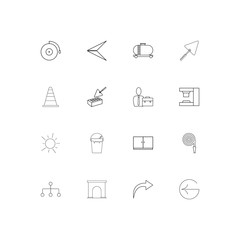 Industry simple linear icons set. Outlined vector icons