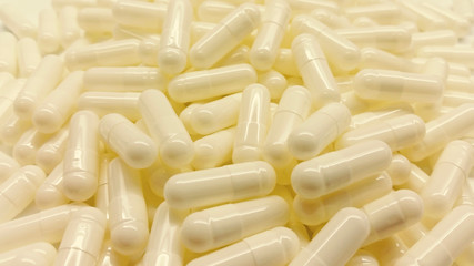 White capsules isolated