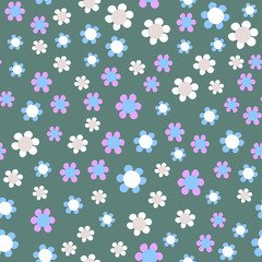 Fototapeta na wymiar Simple pastel floral pattern