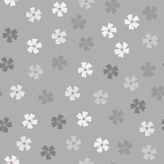 Simple pastel color floral pattern vector seamless