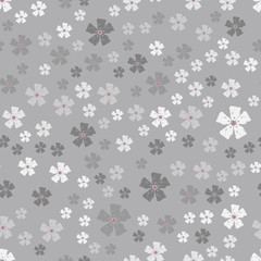Simple pastel color floral pattern vector seamless