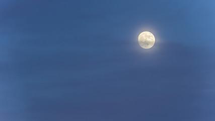 Naklejka na ściany i meble Germany, Bright moonshine with slightly cloudy sky in the night