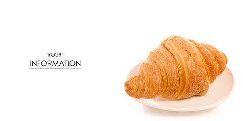 Croissant on a white plate pattern