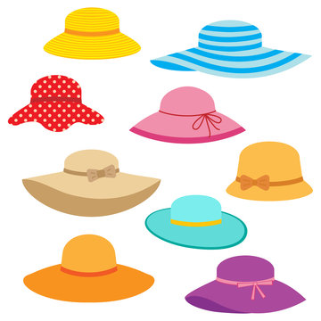 Collection of women's summer hats