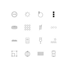 Travel simple linear icons set. Outlined vector icons