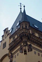 Architectural details of the buildings of the Old town in Prague, Czech Republic.