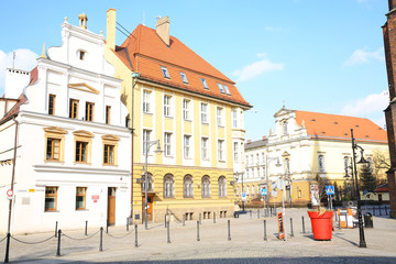 Historic downtown of Legnica in Silesia, Poland