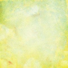 Abstract light yellow watercolor background, painted on watercolor paper