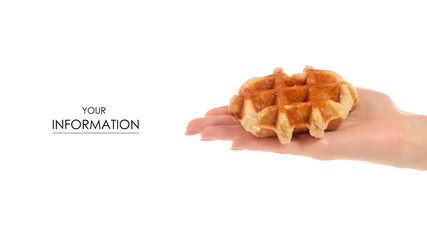 Waffles in hand food delicious pattern