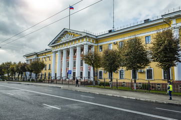 Fototapeta na wymiar The building of the Ministry of Internal Affairs in the Vladimir region, Vladimir