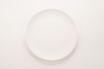 White plate on white background
