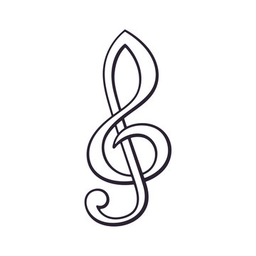 Doodle of treble clef