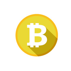 Obraz premium Bitcoin crypto currency vector icon.