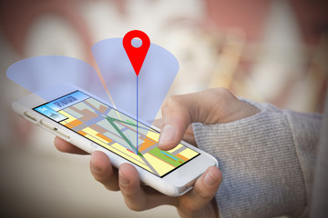 hand-held phone with gps or locator