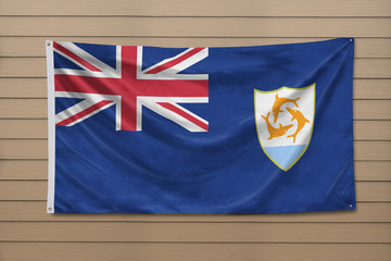 Anguilla Flag hanging on a wall
