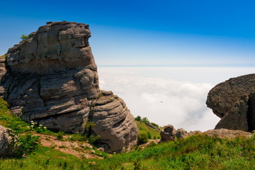 Crimea. Demerdzhi rocks landscape
