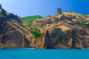 Fototapeta na wymiar Crimea. Karadag rocks landscape